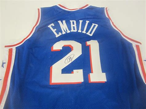 Lot - Joel Embiid 76ers signed autographed Jersey Certified