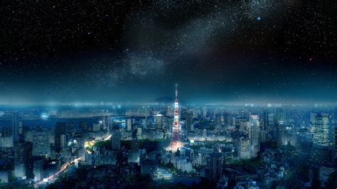 Tokyo Anime Nightscape - 4K Ultra HD Wallpaper by advarcher