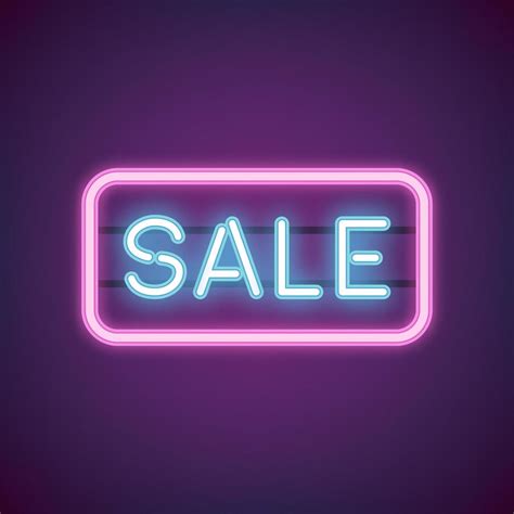 Neon sale sign vector - Download Free Vectors, Clipart Graphics & Vector Art