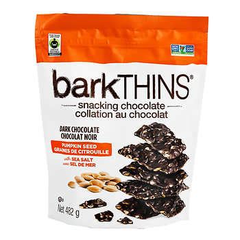 BarkThins Dark Chocolate Pumpkin Seeds Snacks, 482 g (17 oz) | Costco