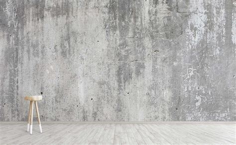 Grunge Distressed Whitewashed Gray Concrete Wall Mural | Downtown Texture