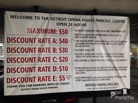 Detroit Opera House Parking Center - Parking in Detroit | ParkMe