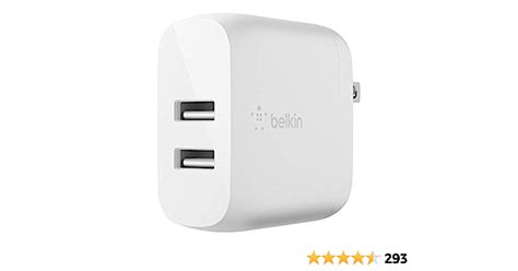 Belkin 24W Dual Port USB Wall Charger - iPhone Fast Charging - USB ...