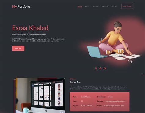 Portfolio (Personal Website) on Behance