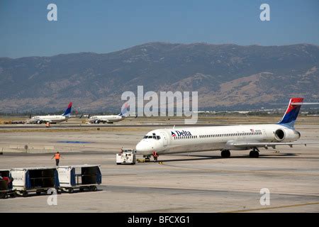 Delta Air Lines hub at the Salt Lake City International Airport in ...