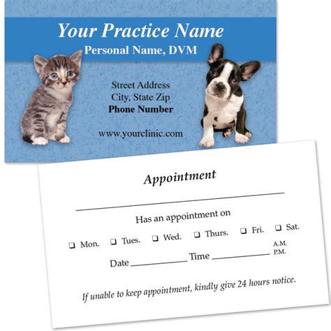 Veterinary Business Cards w/ Appointment - Go Where | Veterinary ...