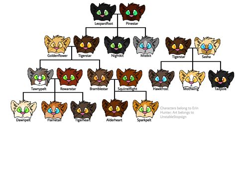 Tigerstar Family Tree by unstablestopsign on DeviantArt