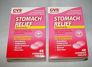 Amazon.com: Stomach Ache Relief - CVS Pharmacy Stomach Relief Chewable Tablets, Original ...