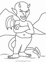 Halloween Devil Coloring Page For Kids  Free Printable sketch template