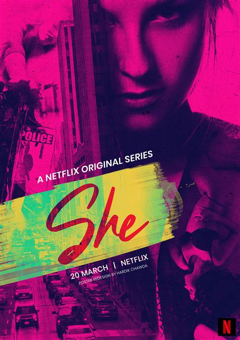 POSTER REDESIGN for NETFLIX ORIGINAL WEB SERIES_SHE on Behance