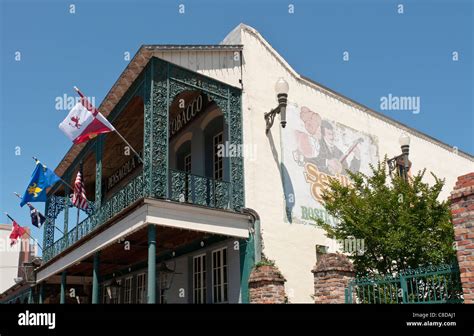 Florida, Pensacola, Seville Quarter historic district, restored 19th century buildings, shops ...