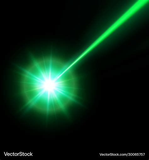 Green laser beam Royalty Free Vector Image - VectorStock