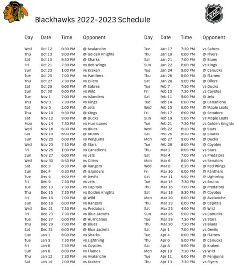 Chicago Blackhawks Schedule 2024-23 Printables For - nessy rebecca