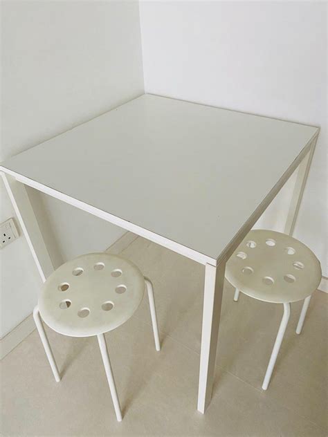 IKEA White dining table, Furniture & Home Living, Furniture, Tables ...