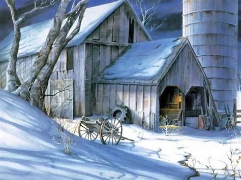 Winter Watercolor, Winter Painting, Winter Art, Barn Pictures, Pictures To Paint, Pretty ...