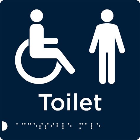 Accessible Male Toilet sign | Braille Signs