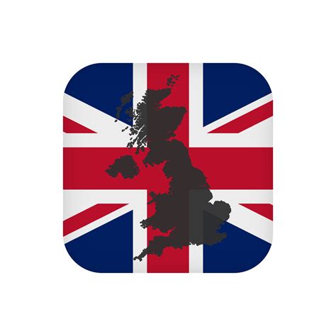 UK map with flag, official colors. Vector illustration. 12099581 Vector ...