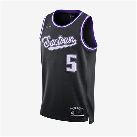 Nike NBA Sacramento Kings DeAaron Fox Swingman Jersey - Black/Fox ...