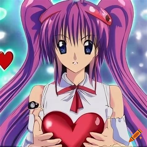 Shiny 3d heart anime wallpaper from the 2000s