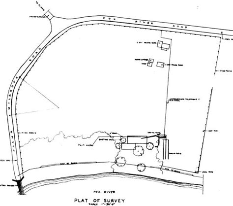 Site Plan of Farnsworth House - Mies van der Rohe