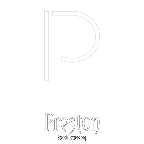 Preston Free Printable Name Stencils with 6 Unique Typography Styles and Lettering Bridges ...