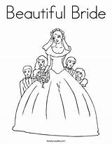 Beautiful Bride Coloring Page  Twisty Noodle sketch template