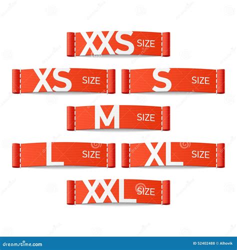 Size Clothing Labels Stock Vector - Image: 52402488