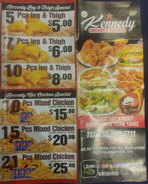 Kennedy Fried Chicken menu in The Bronx, New York, USA