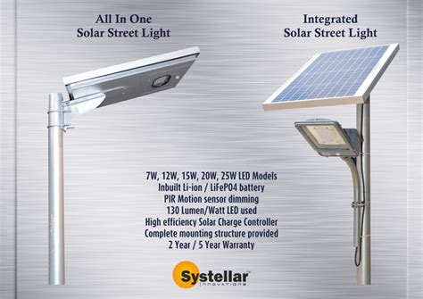 Integrated Solar Street Light with Battery | 5 year warranty