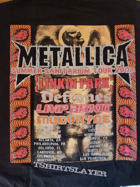 Metallica Summer Sanitarium tour 2003 t-shirt | TShirtSlayer TShirt and BattleJacket Gallery