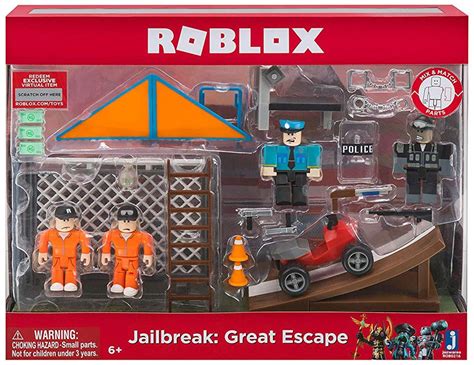 Roblox Mix Match Jailbreak Great Escape 3 Figure 4-Pack Set Jazwares - ToyWiz