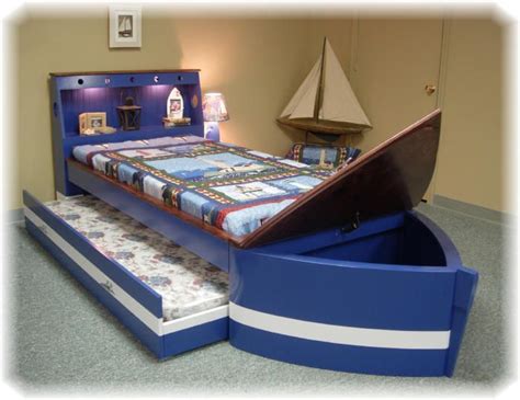Boat Bed with Trundle and Toy Box Storage #ikeakinderzimmer ...