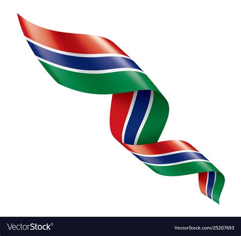 Gambia flag on a white Royalty Free Vector Image