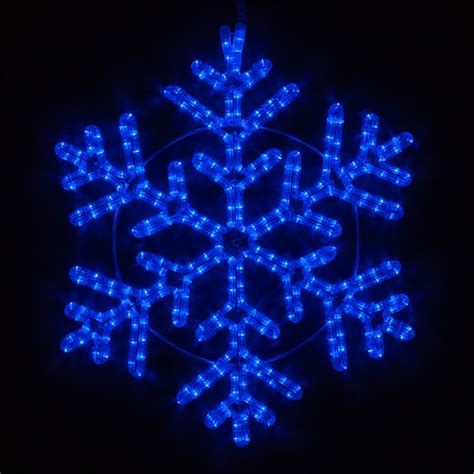 Snowflakes & Stars - 24" LED 42 Point Snowflake, Blue Lights