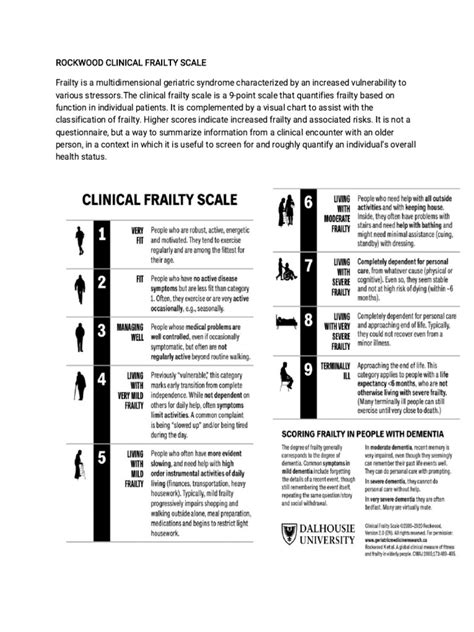 Rockwood Clinical Frailty Scale | PDF