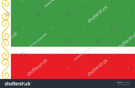 Flag Chechen Republic Official Colors Stock Vector (Royalty Free ...