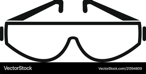 Safety glasses icon simple style Royalty Free Vector Image