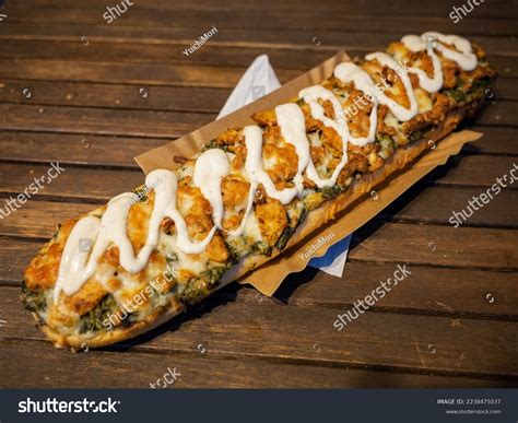 Long Polish Pizza Zapiekanka On Table Stock Photo 2238475037 | Shutterstock