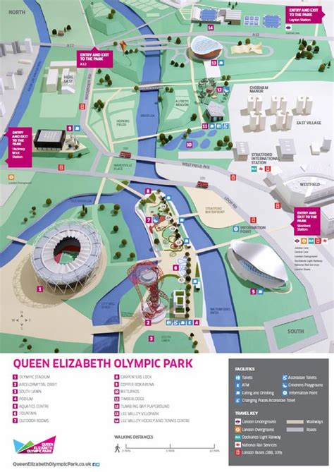 Park map | Queen Elizabeth Olympic Park | Map, Map design, Illustrated map