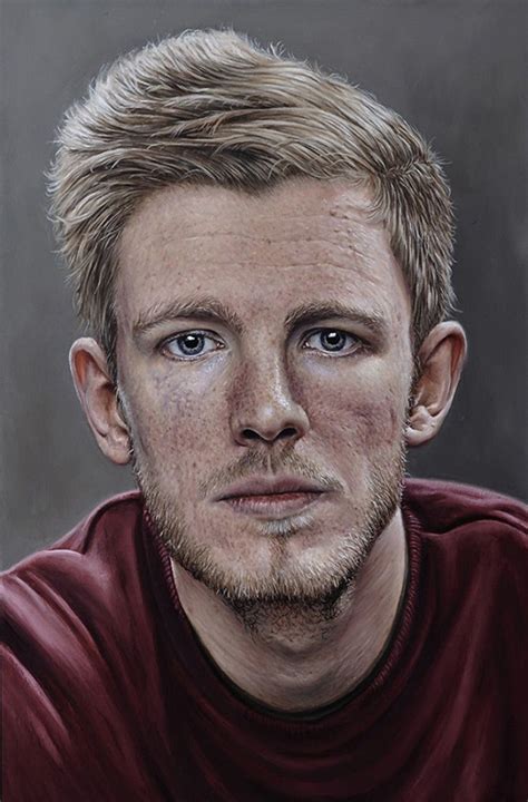 "Stefan 2" - Vic Harris {contemporary realism artist blonde male head young man face portrait ...