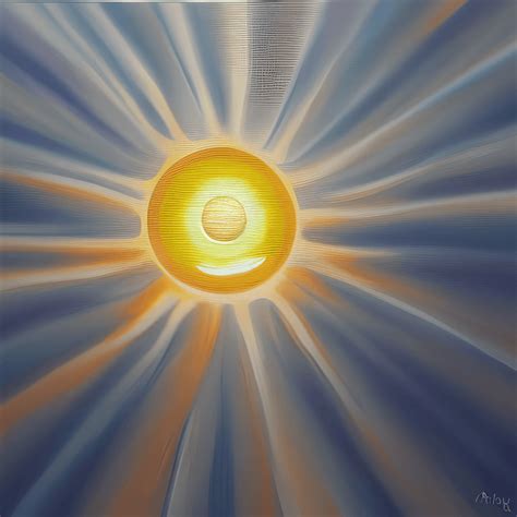 Realistic Painting of the Sun · Creative Fabrica