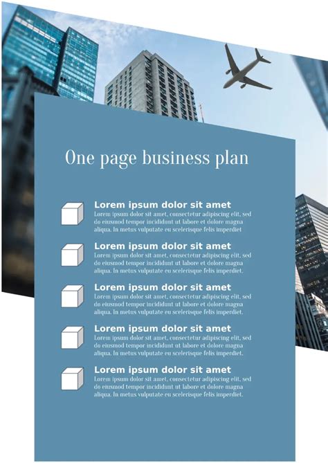 Free One Page Business Plan Template For Google Docs