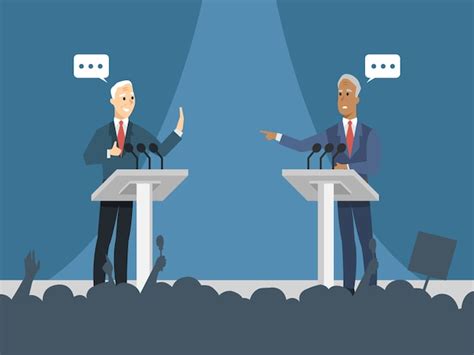 Political debate background | Premium Vector