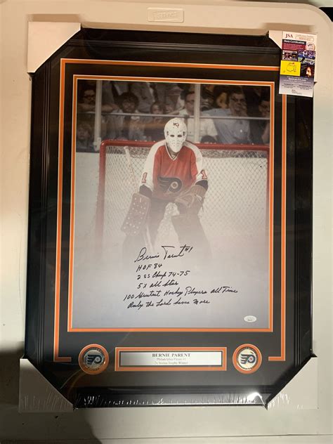 Bernie Parent Autograph Signed Flyers 5 Inscription HOF 84 | Etsy