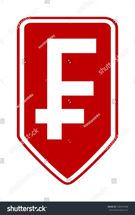 Swiss Franc Symbol Button On White Stock Vector (Royalty Free) 246474340 | Shutterstock