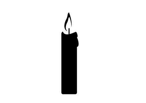 Black And White Clipart Picture Of A Candle Church Ca - vrogue.co