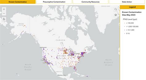 Updated Version of Our Interactive PFAS Contamination Site Tracker Map ...