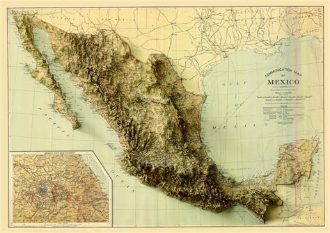 Relieve De Mã©Xico Mapa - Gufa