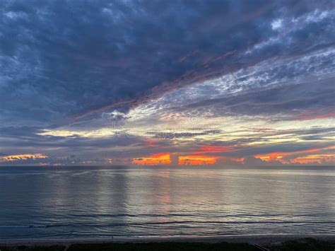 Sunrise Over the Atlantic Ocean Stock Photo - Image of scenic, clouds: 194616256