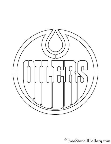 NHL - Edmonton Oilers Logo Stencil | Free Stencil Gallery